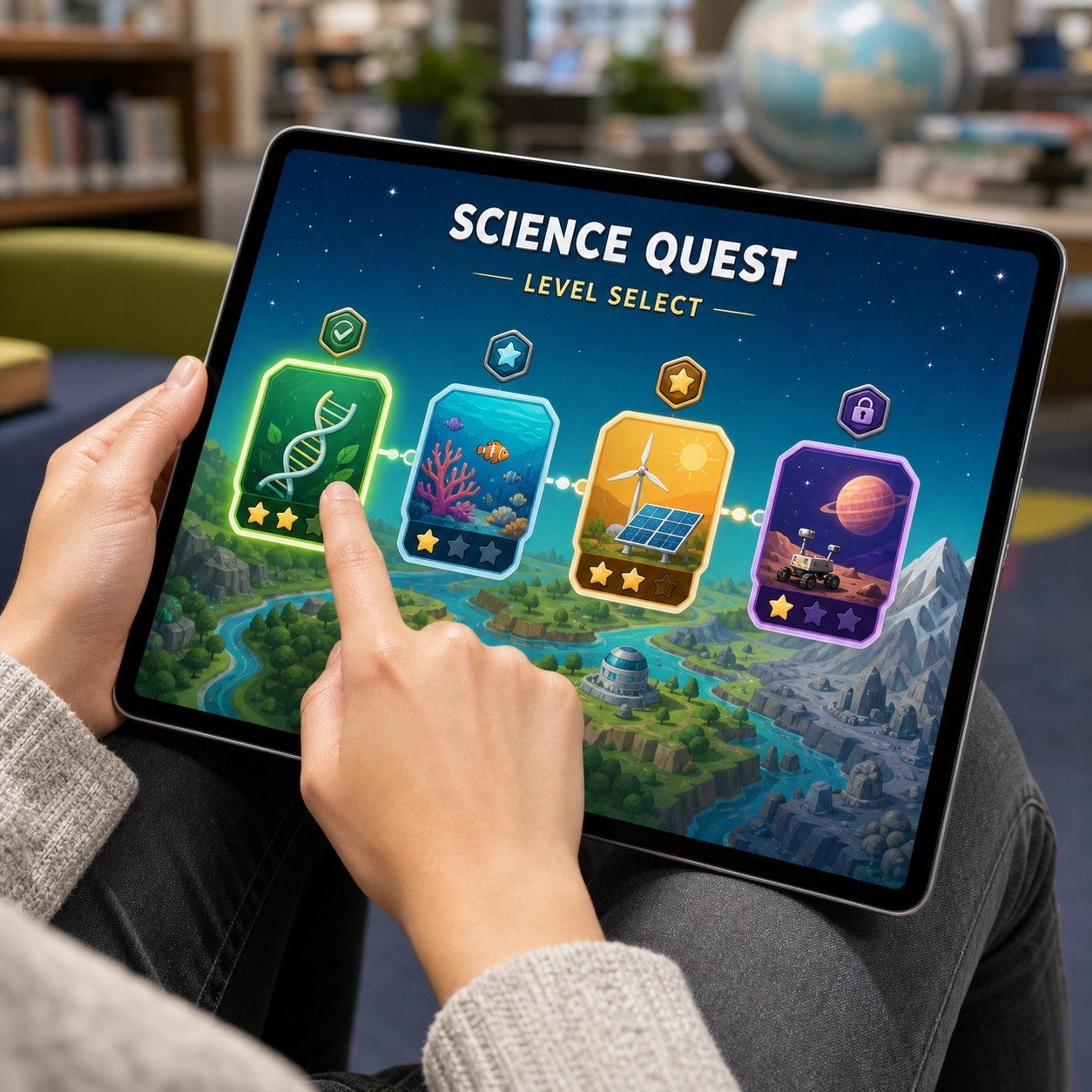 Playing an educational game